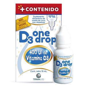 Vitamina D3 ONEDROP en Gotas | Frasco 10 ml | 400 UI por Gota | Suplemento Diario