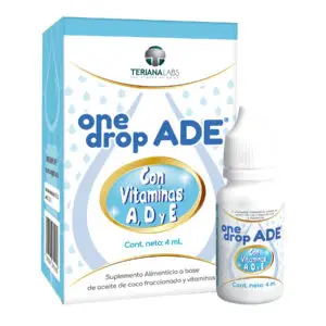 Vitamina ONEDROP ADE | Frasco de 4 mL | Rinde +3 meses | Vitamina A, D3 y E | Suplemento alimenticio