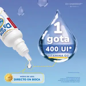 Suplemento D3 ONEDROP en Gotas | Frasco 10 ml | Vitamina D3 (400 UI) | Sin Azúcar