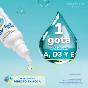 Suplemento ONEDROP ADE | Frasco de 3 mL | Rinde +3 meses | Vitamina A, D3 y E |