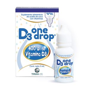 Vitamina D3 ONEDROP en Gotas | Frasco 3 ml | 400 UI  | Rinde +3 meses | Suplemento Diario