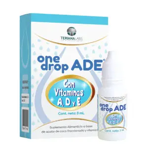 Suplemento ONEDROP ADE | Frasco de 3 mL | Rinde +3 meses | Vitamina A, D3 y E |