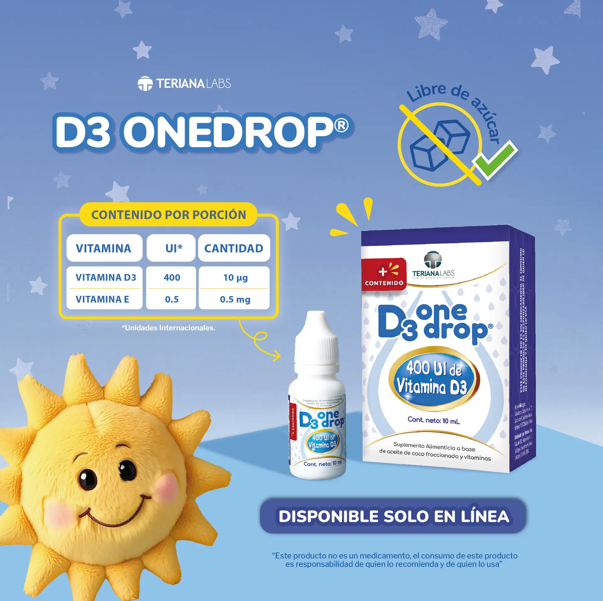 Suplemento D3 ONEDROP en Gotas | Frasco 10 ml | Vitamina D3 (400 UI) | Sin Azúcar - Imagen 6