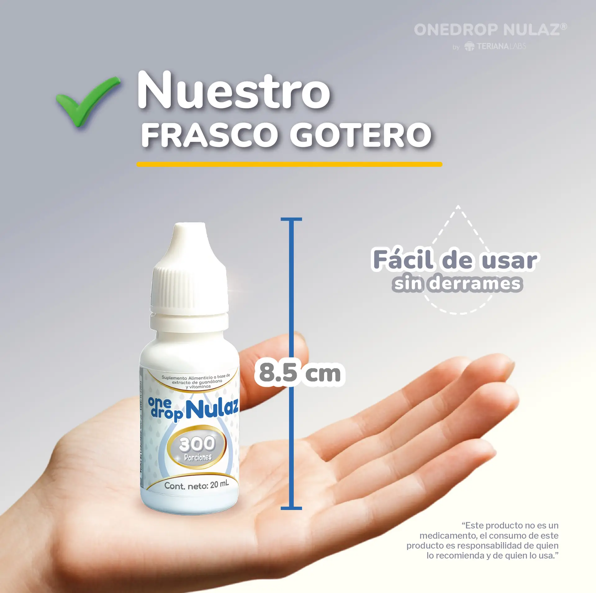 Suplemento ONEDROP NULAZ en gotas con Vitamina C y Enzima Lactasa 1000 ALU | Frasco con 20 mL - Imagen 8